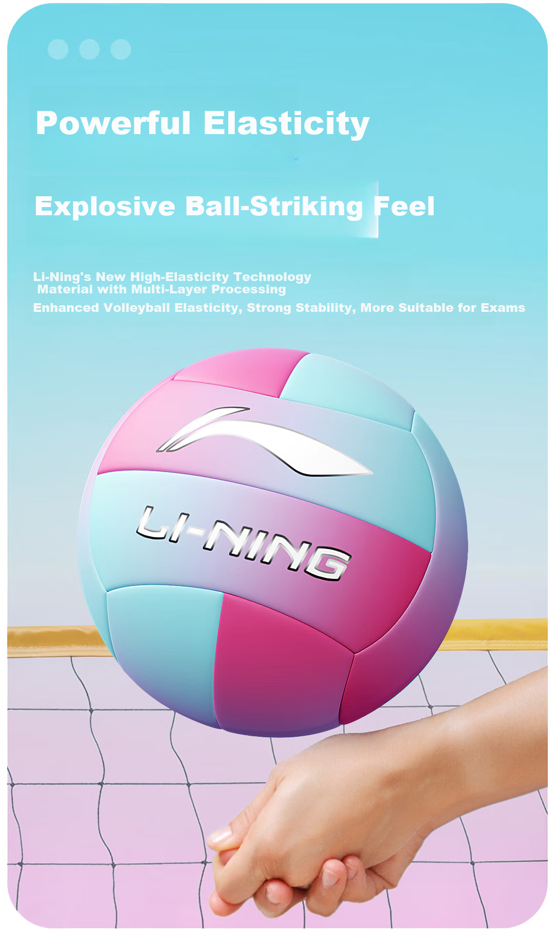 Li-Ning Volleyball [High School Entrance Exam] Size 5 Training Standard Leather High-Elasticity Ball for Students, Adults, Competition Training And Middle School Hard Volleyball 4