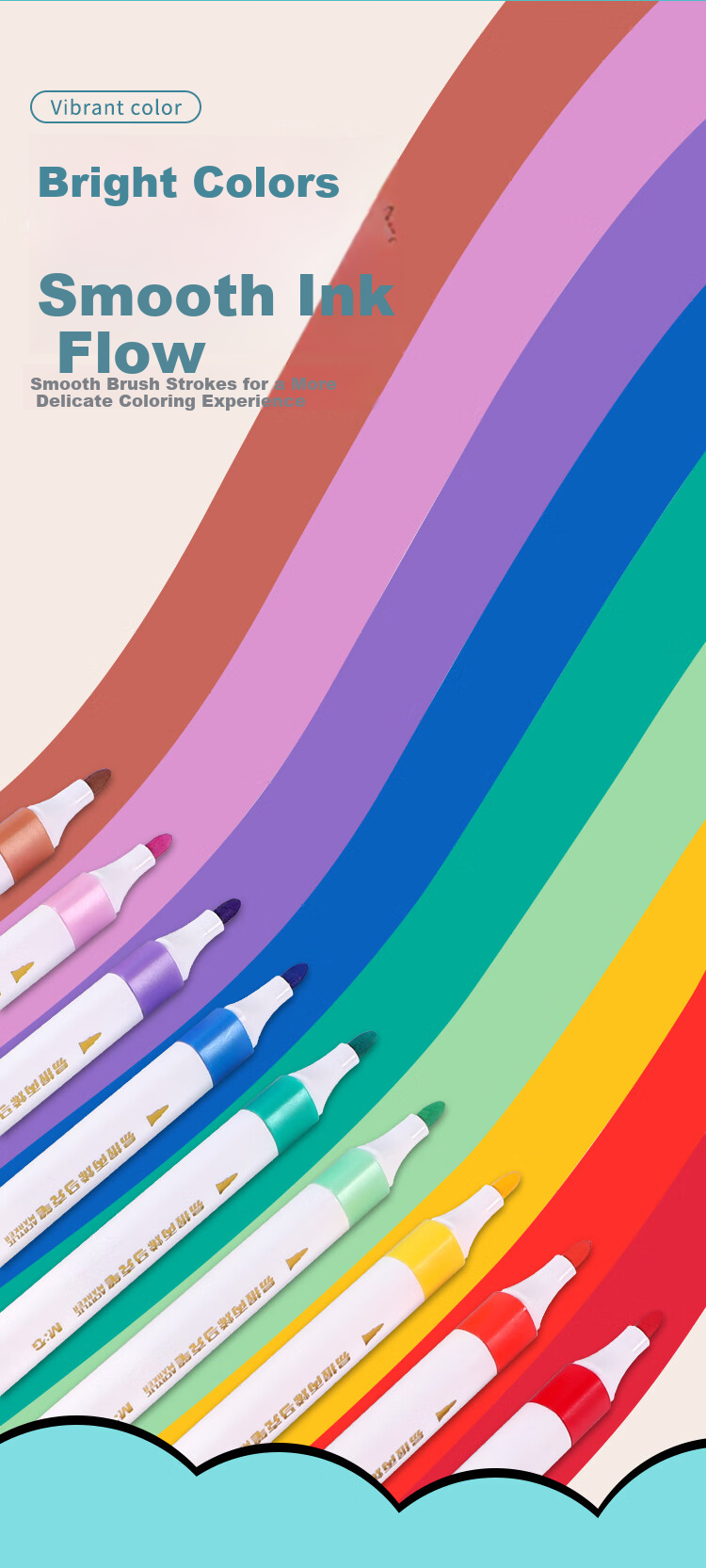 M&G Acrylic Markers, Easy to Grip, Stackable Colors, 12 Colors with 2 Free Water-Based Non-Translucent Washable Paint Pens, Highlighters APMT80C1-1 Box Watercolor Pens for Art Educatio 5
