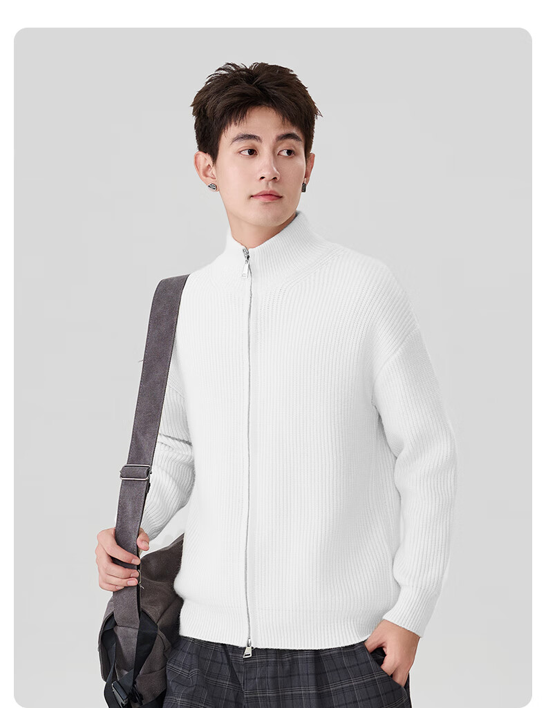 Baleno S&K Series Men's Knit Sweater Autumn Winter Thickened Simple Casual Warm Jacket Daily Versatile Loose Outerwear 4