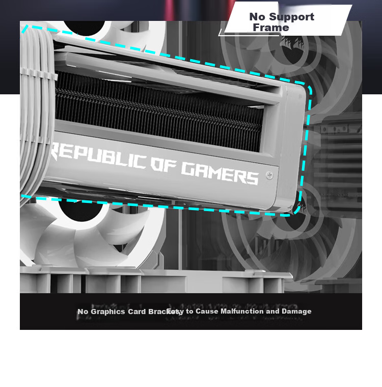NVV Graphics Card Bracket, GPU Stand, Graphics Card Support Frame, Jack Stand for Desktop Computers, Independent, Magnetic Base with Adjustable Height, Aluminum Alloy Material, NZ-G4 3