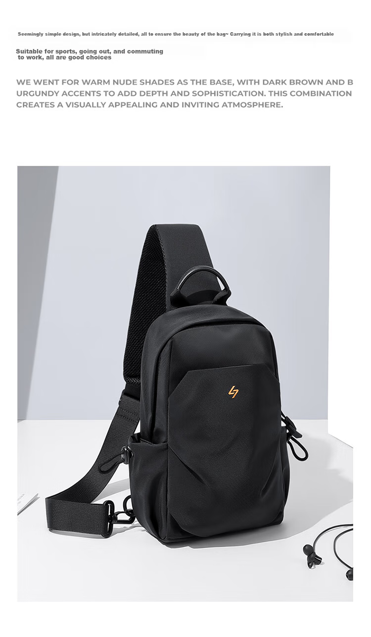 GOLF Chest Bag, Unisex Crossbody Bag, Casual Shoulder Bag, Large Capacity Phone And IPad Bag, Lightweight Cycling Sports Messenger Bag 23