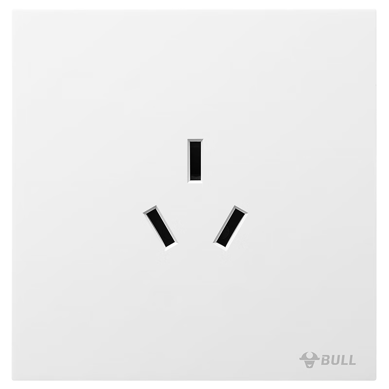 BULL Switch Socket G57 Butterfly Ultra-Thin 16A High-Power Three-Hole Air Conditioner Socket G57Z104 Snow White Concealed Installatio
