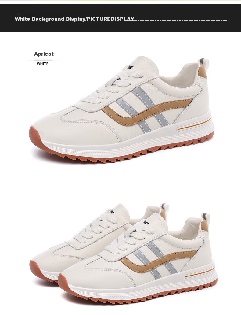 RED DRAGONFLY Casual Shoes for Women, White Sneakers, Mesh Women's Shoes, Sports Shoes for Women, Trendy Instagram-Style Training Shoes C0TTN06172L Apricot Color Size 35 15