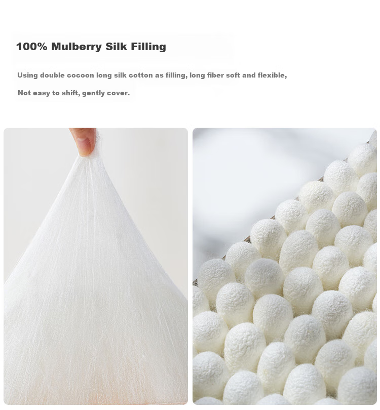 Taihuxue 100% Mulberry Silk Air Conditioning Quilt Gift Box, Early Summer Quilt, Silk Net Weight 500g, Class A All-Cotton Anti-Mite, 1.5*2.15m 3