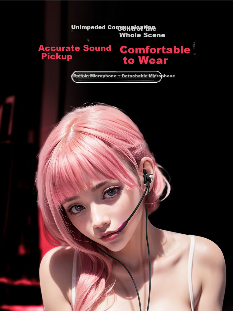 HP DHH-3112 Wired Earphones for Playing Black Myth: Wukong, In-Ear Dual Dynamic Computer And Mobile Phone Study Office Entertainment E-Sports Gaming Music Headphones [Black] 8