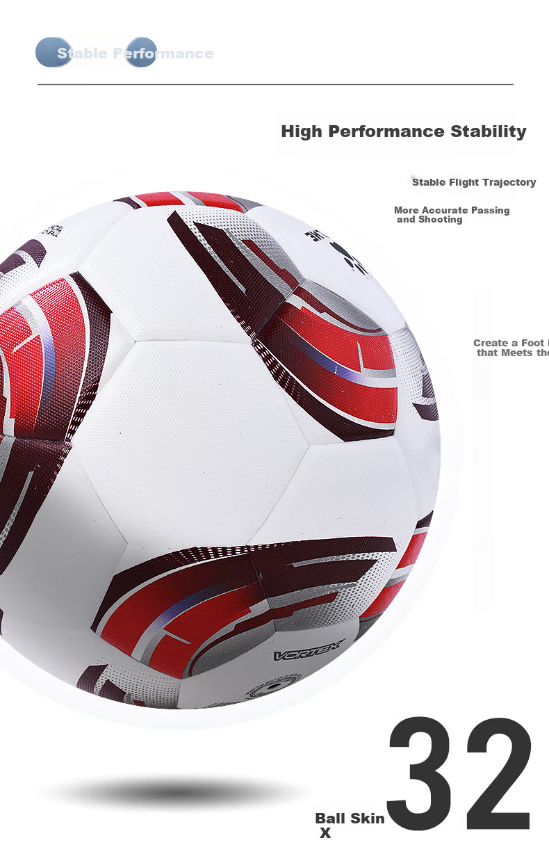KELME Hot-Melt Soccer Training Match Children's Size 4 Ball, Asian Cup VORTEXAC Wind Fire Wheel, White And Red Size 4 7