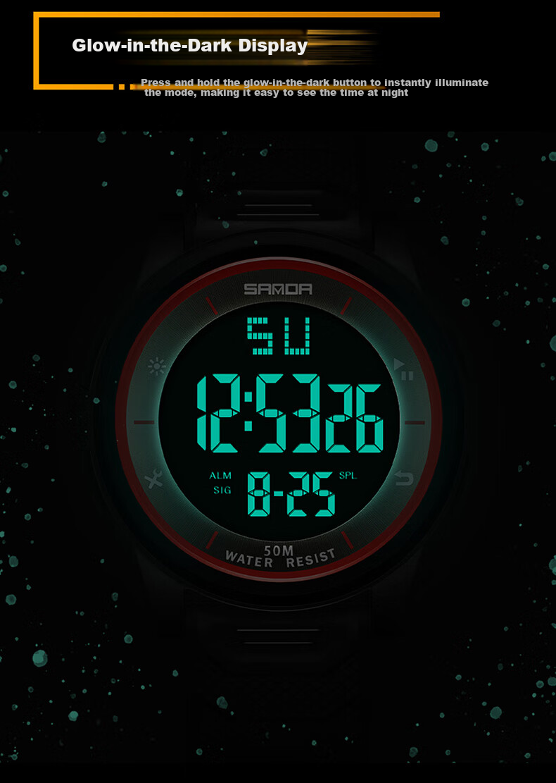 GEORGCOUNT Men's Watch for Students, Teenagers, Middle And High School Students, Multifunctional Waterproof Luminous Children's Electronic Watch for Boys 7