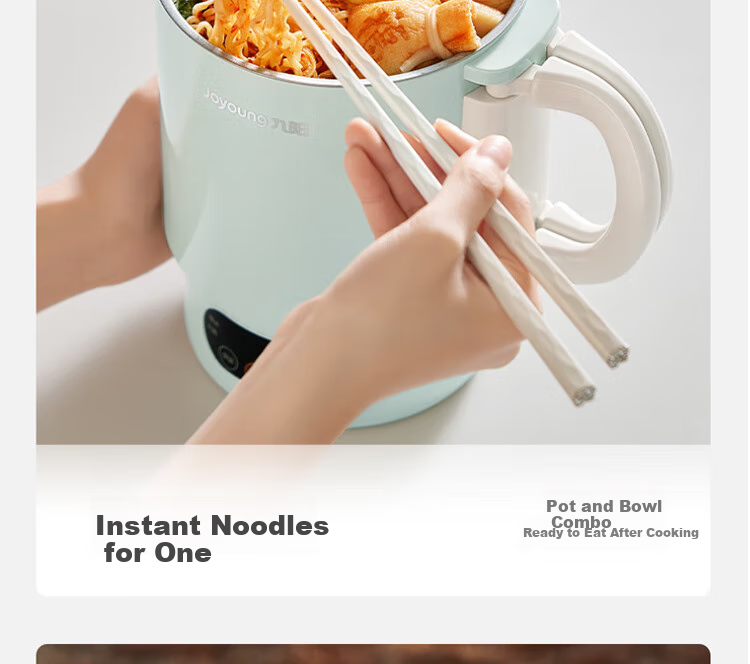 Joyoung Portable Electric Kettle, 1.2L Foldable Pot, 316L Stainless Steel Inner Pot, for Boiling Water, Hot Pot Cooking, Dormitory Use, No Glue Required, K12ED-WZ101 10