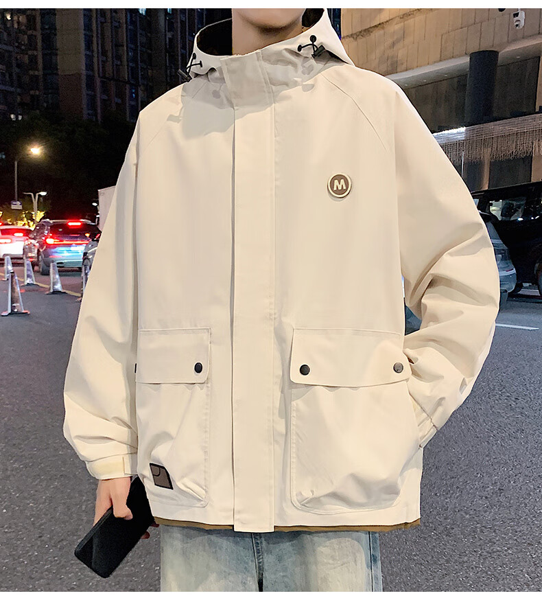 SWAMP AREA Men's Spring Autumn Windproof Waterproof Workwear Jacket Trendy Versatile SWC686 Military Green M 4