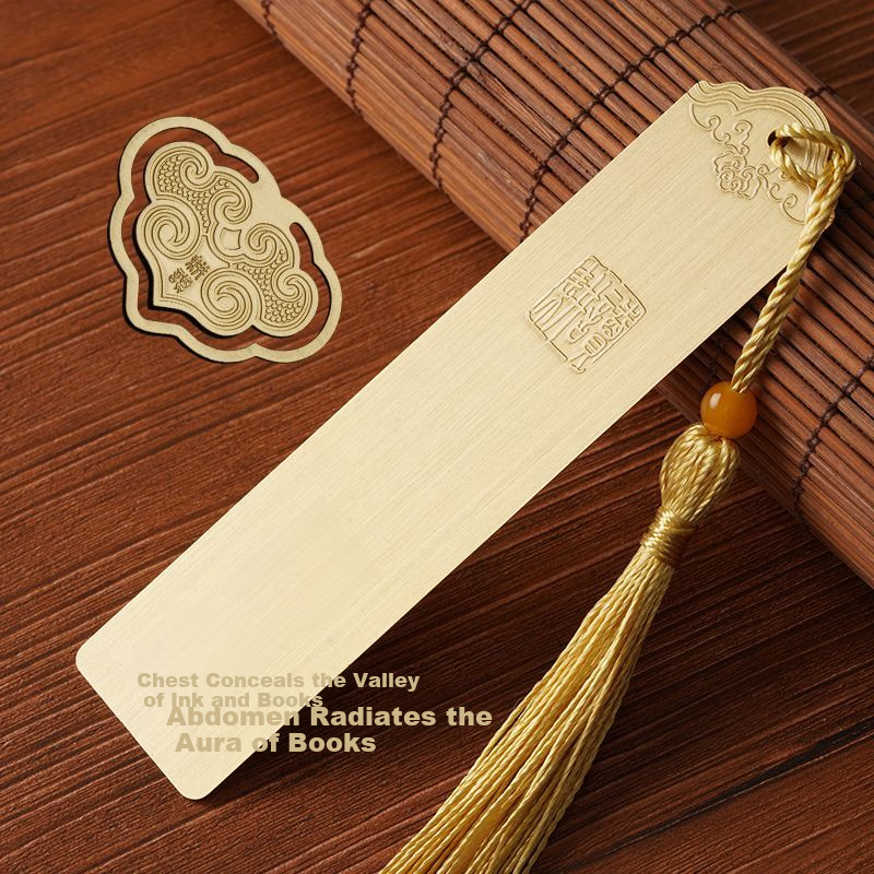 TaTanice Brass Bookmark, Graduation Season Gift, Chinese-Style Metal Bookmark, Reading Card with Tassel, Special Book Clip, Birthday Gift, Back-To Present, Nongyun Gift Box Set