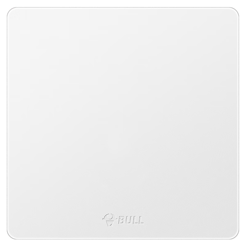BULL Blank Panel, G12 Series, Splash-Proof Box Panel Whiteboard Cream Style 86-Type Panel, G12B101, Twilight Snow White
