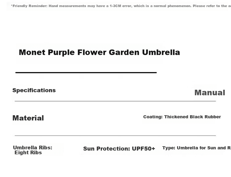 Fanyejia High-Quality Sun Umbrella, UV Protection, Manual, Dual-Use for Sunny And Rainy Days, Compact Portable, Black Gel Sunscreen Umbrella for Wome 8