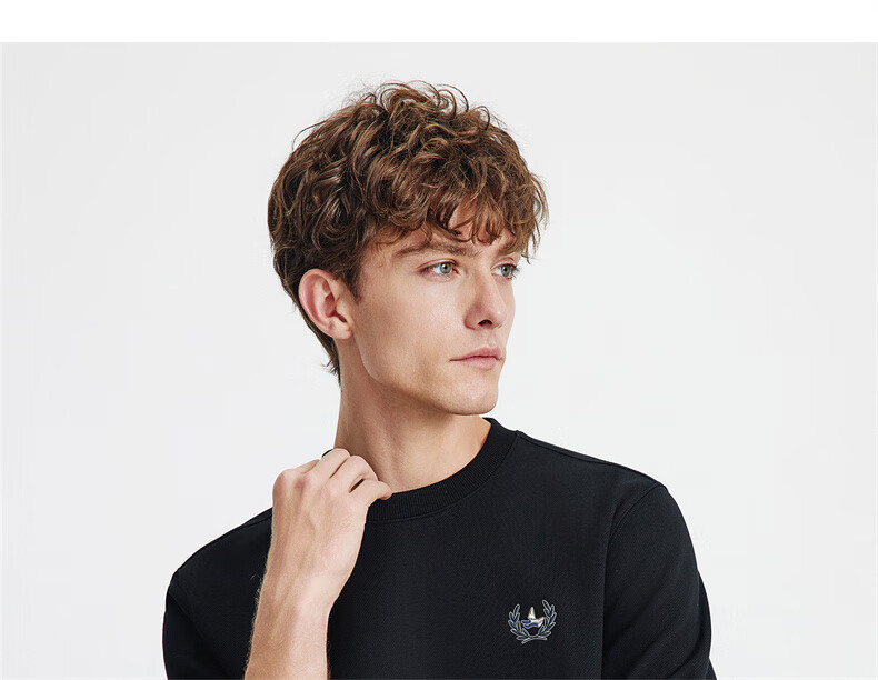 Navigare Italian Small Sailboat Autumn Winter Men's Fleece Lined Crewneck Skin-Friendly Warm Innerwear Top 1135805302 22