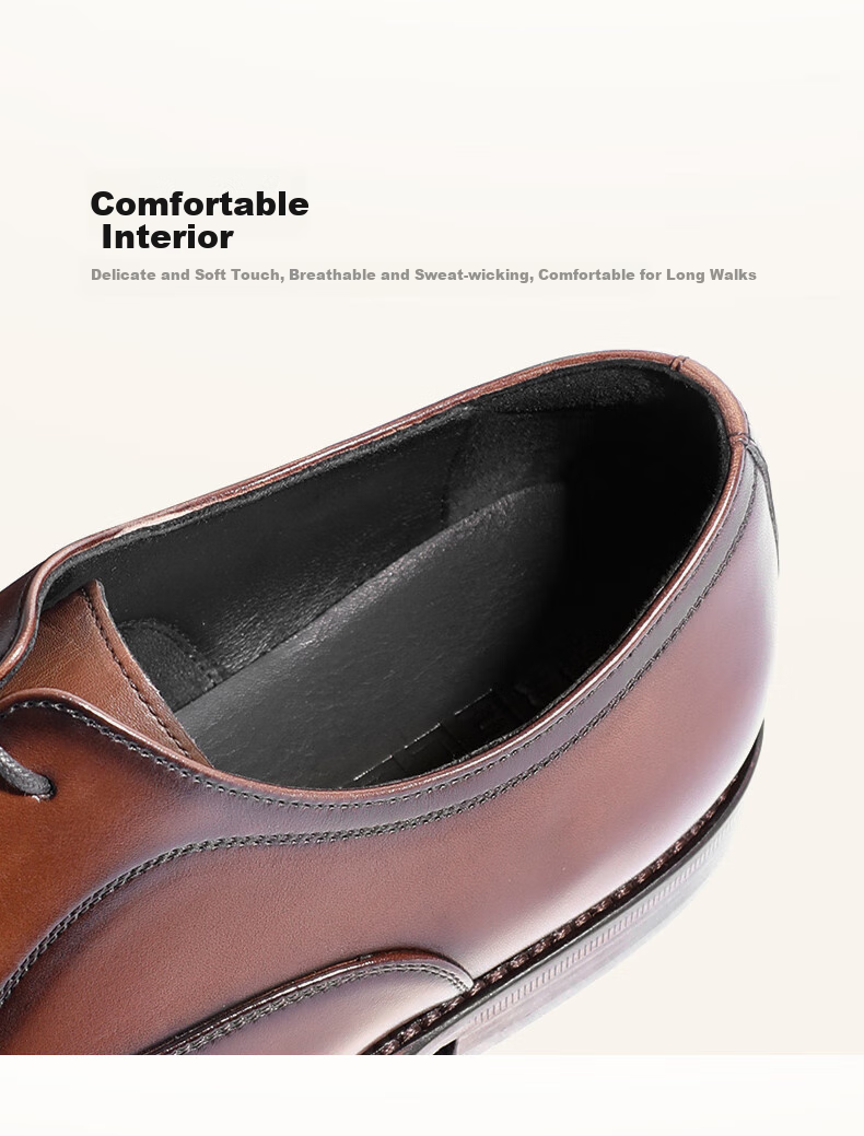 Belle Zhang Linghe Same Style Gentleman Business Formal Leather Shoes Gift Box Men's Shoes Cowhide Wedding Shoes 59736 Black-Pearl 40 9