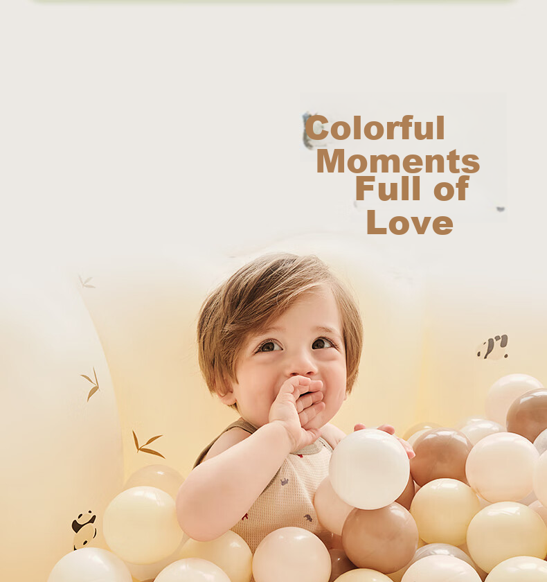 BG-BABYGO Ocean Ball Baby Toy, Chewable Boba Ball, Indoor Children's Game, Colorful Balls, Star Upgrade, 50 Pieces 16