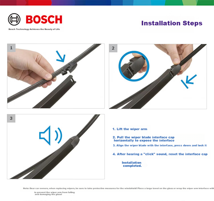 BOSCH Rear Window Wiper Blade, 16 Inches (For Volkswagen Touran 2009-2015 / Volkswagen Santana Hatchback 2014-2017) 6