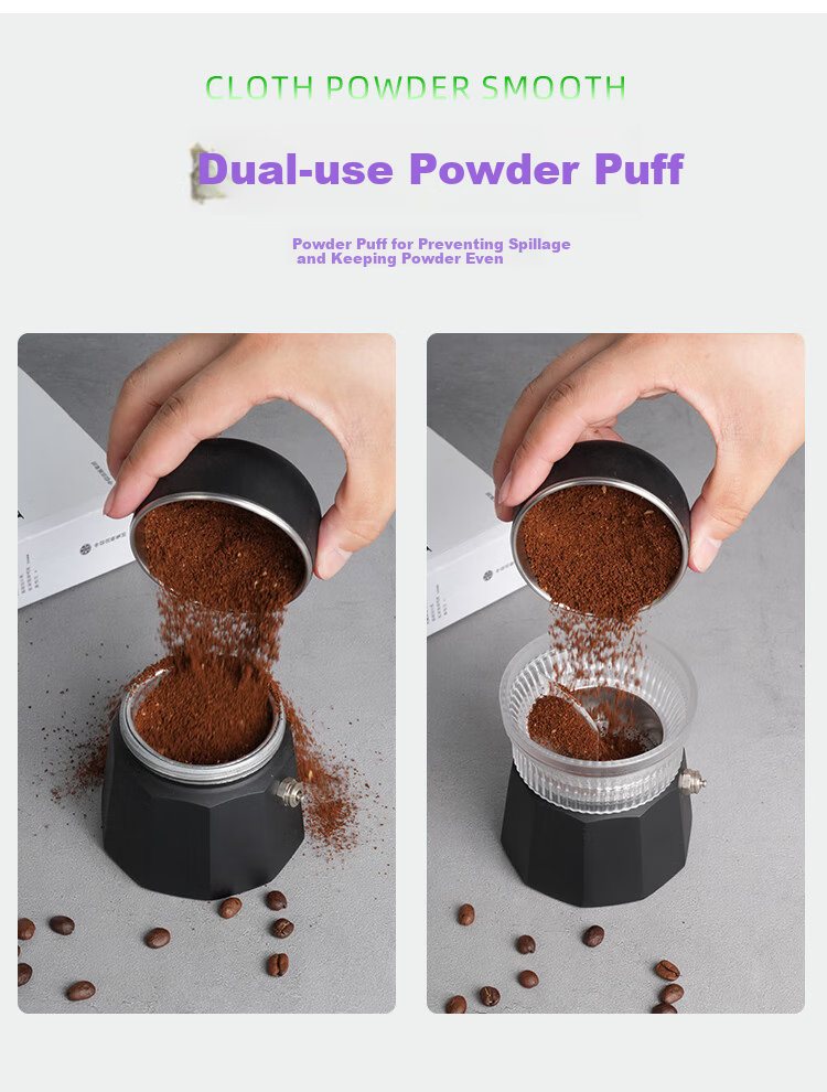 Zigo Moka Pot Powder Dispenser Universal Powder Dispenser [Dual Valve for 2 Cups, Single Valve for 3 Cups] 3