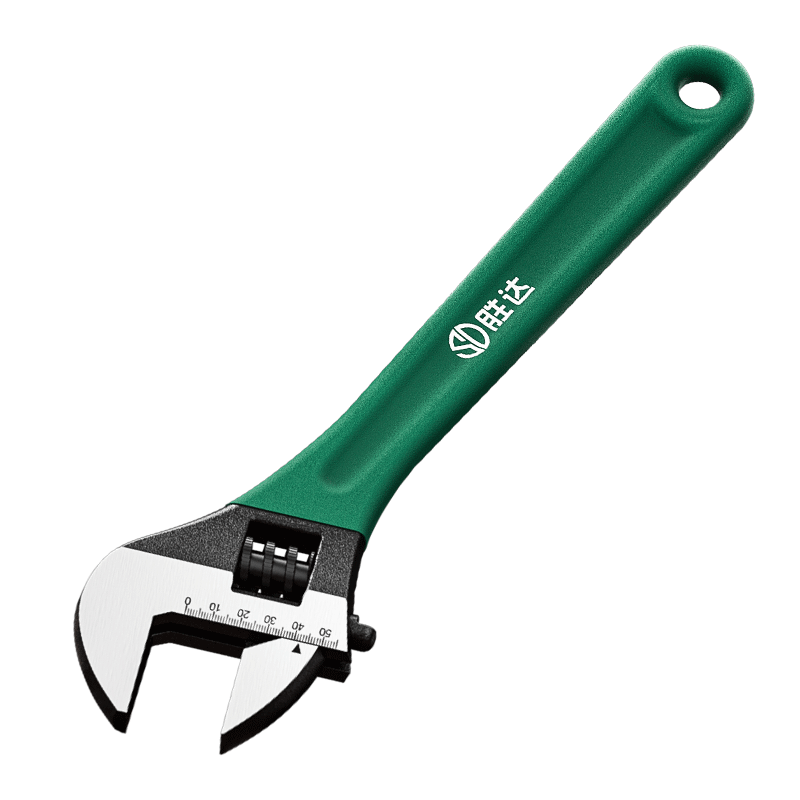 Shengda 6-Inch Plastic-Coated Adjustable Wrench Multi-Functional Open-End Wrench Tool Set