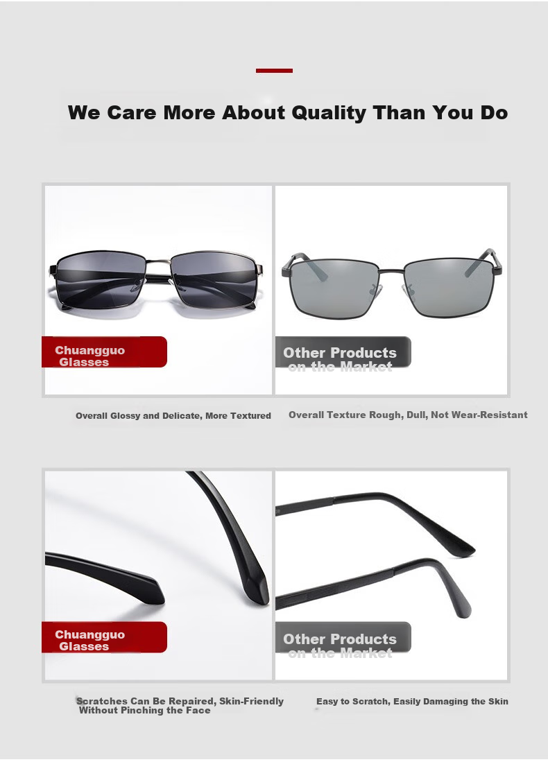 Chuangguo 2026 New Polarized Sunglasses for Men, UV Protection, Anti-Glare, Driving Glasses for Nearsightedness, High-Definition Sunglasses 9