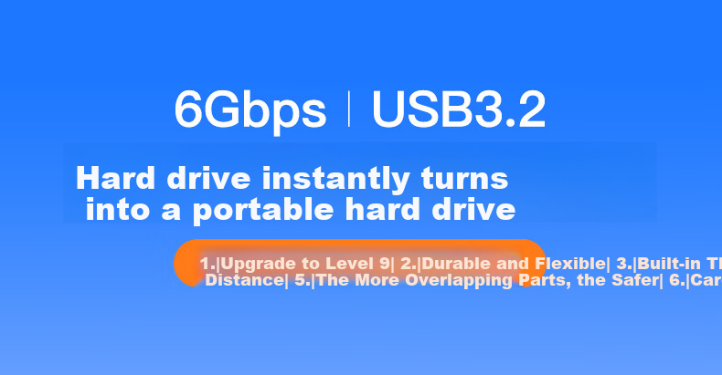 Mihu External Hard Drive Enclosure USB3.2 Compatible with 2.5-Inch SATA SSD And HDD, for Laptop And Desktop Computers Z2C6 1