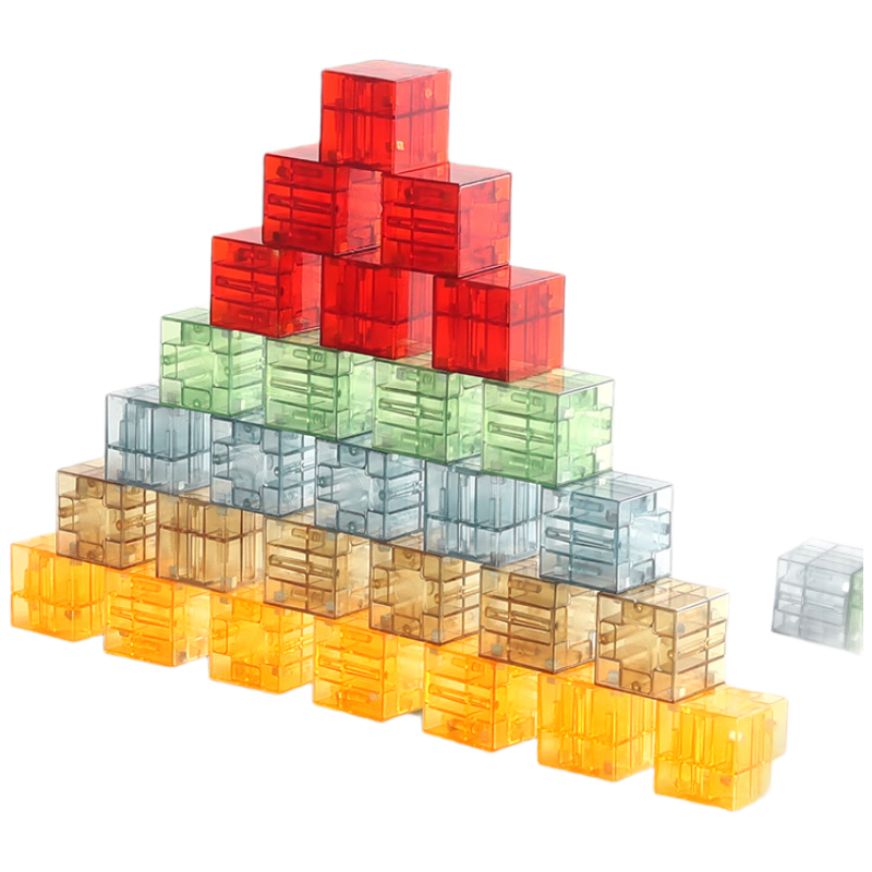 Lankupa Transparent Magnetic Cube Magnetic Building Blocks Magnetic Assembly Toy for Children Boys and Girls Ages 3-6 Children's Day Gift