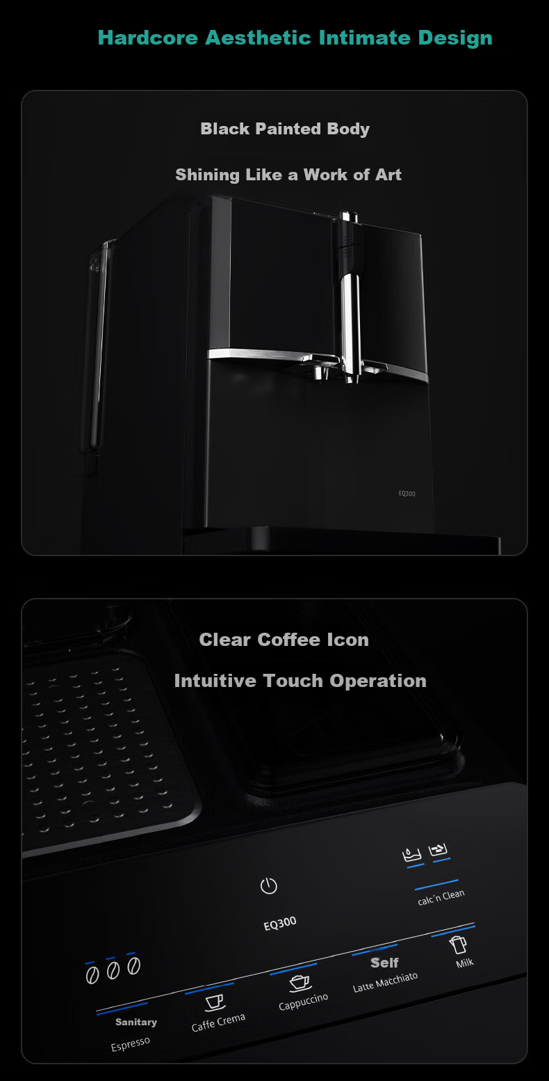 SIEMENS [Imported from Europe], EQ300 Fully Automatic Home Coffee Machine, Compact Portable Grinder All-In Machine, Office Smart Extraction, Italian And American Style, TF301C19 8