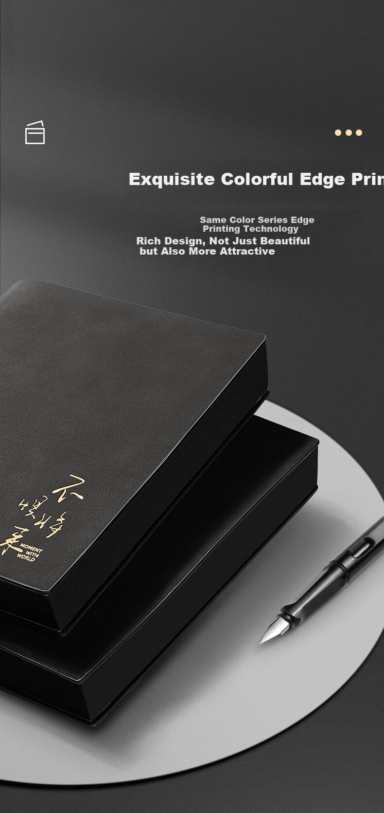 Jianfan A5/300-Page Lambskin Notebook, Vintage Thickened Journal Soft Cover Leather Notebook, Business Office Meeting Record Book Diary Office Supplies Gift 4