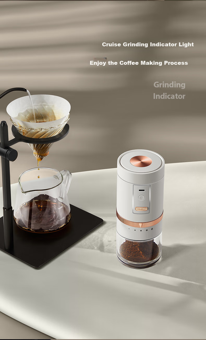 SIMELO Electric Coffee Grinder, Portable Outdoor And Home Automatic Coffee Bean Grinder, Birthday Gift 8