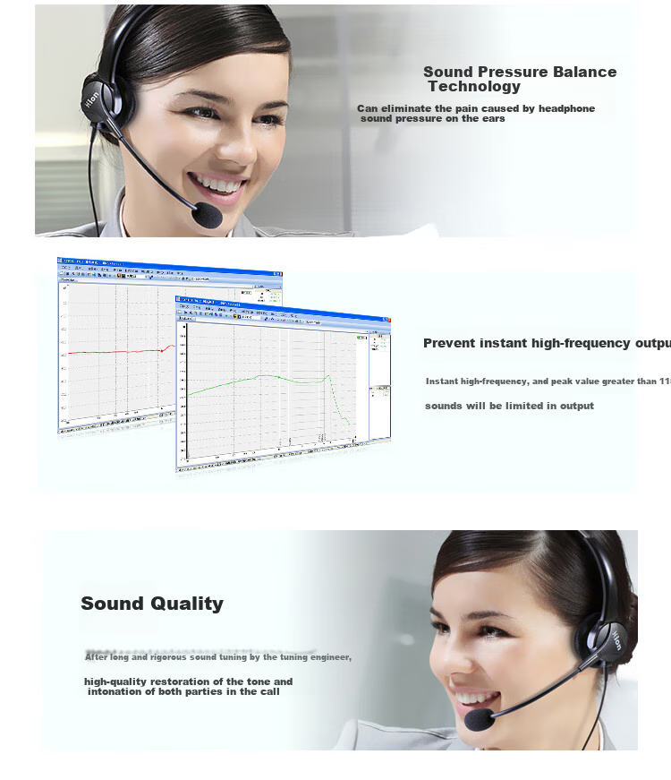 HION FOR600 Single-Ear Headset for Call Centers, Customer Service Headphones - USB + Dual Microphone with Smart Noise Cancellation (B8) 6