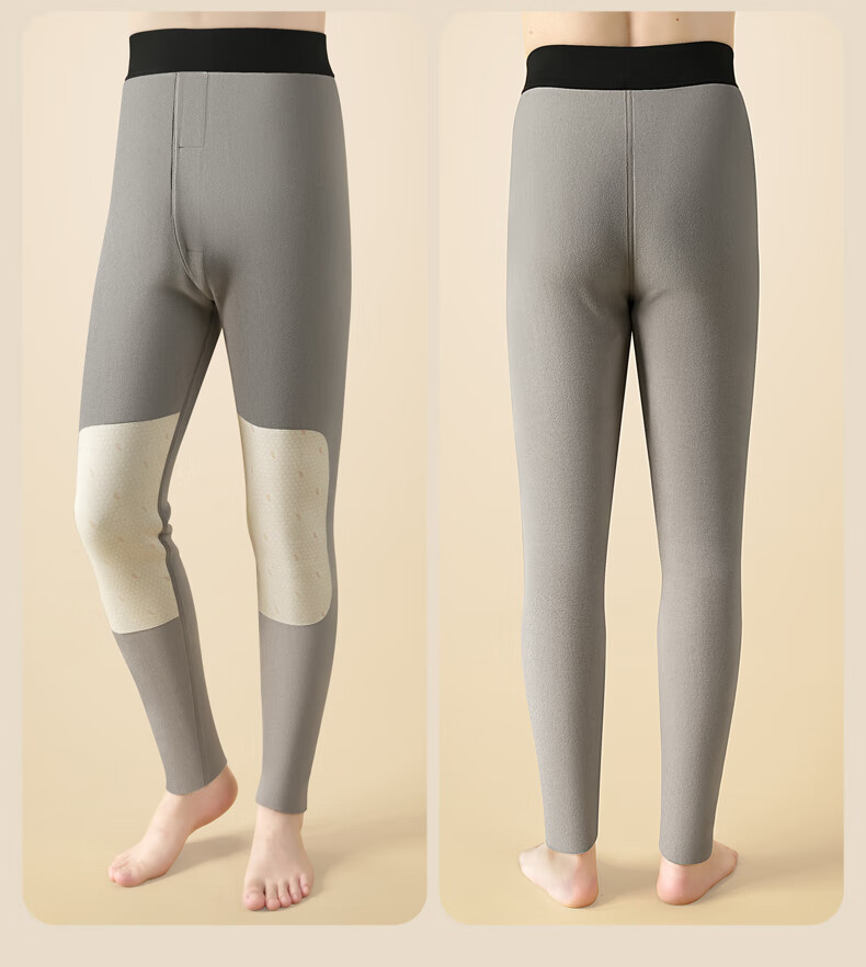 SNOWFLYING Men's Fleece-Lined Thickened Thermal Sharkskin Motorcycle Pants Windproof Base Layer Trousers for Autumn and Winter 2