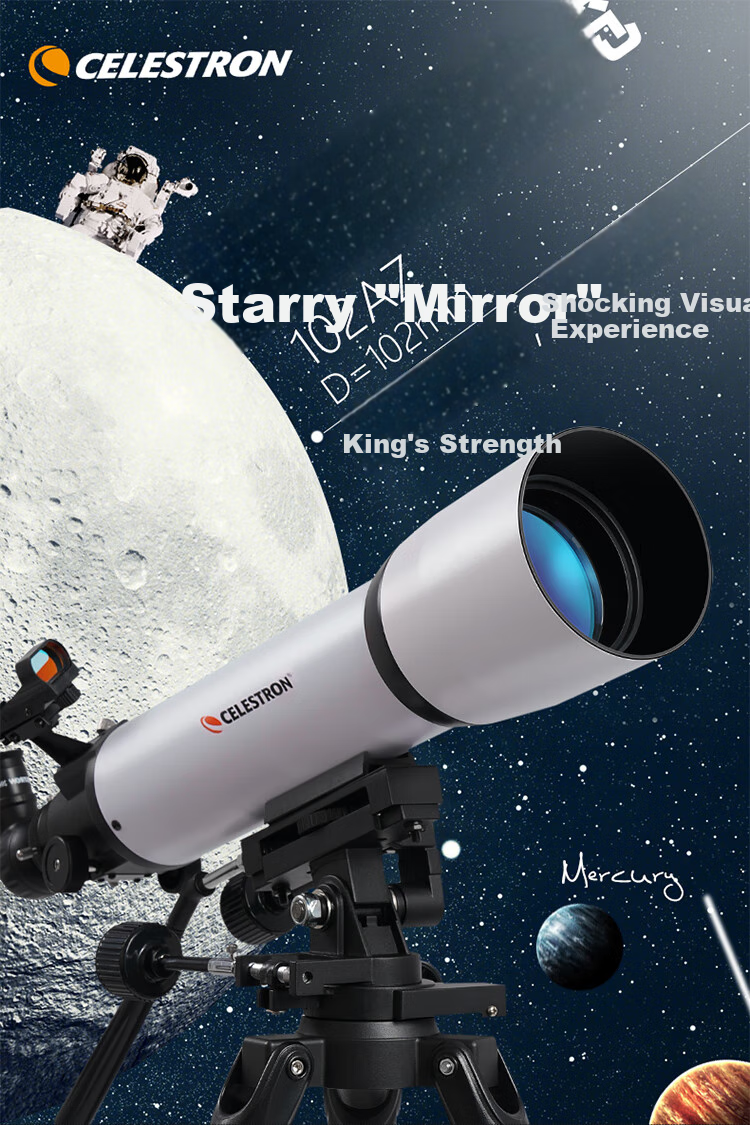 Celestron 80AZ High-Definition High-Power Astronomy Telescope for Stargazing Professional Deep Space Astronomy Student Science Gift 1