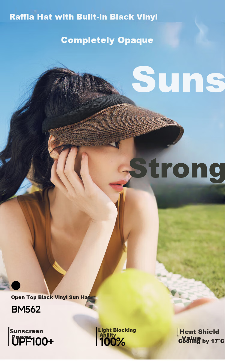 Beneunder Sun Hat, Straw Hat, UV Protection Hat for Women, Sun Visor Cap, Black Gel BM562, Grass And Brow 4