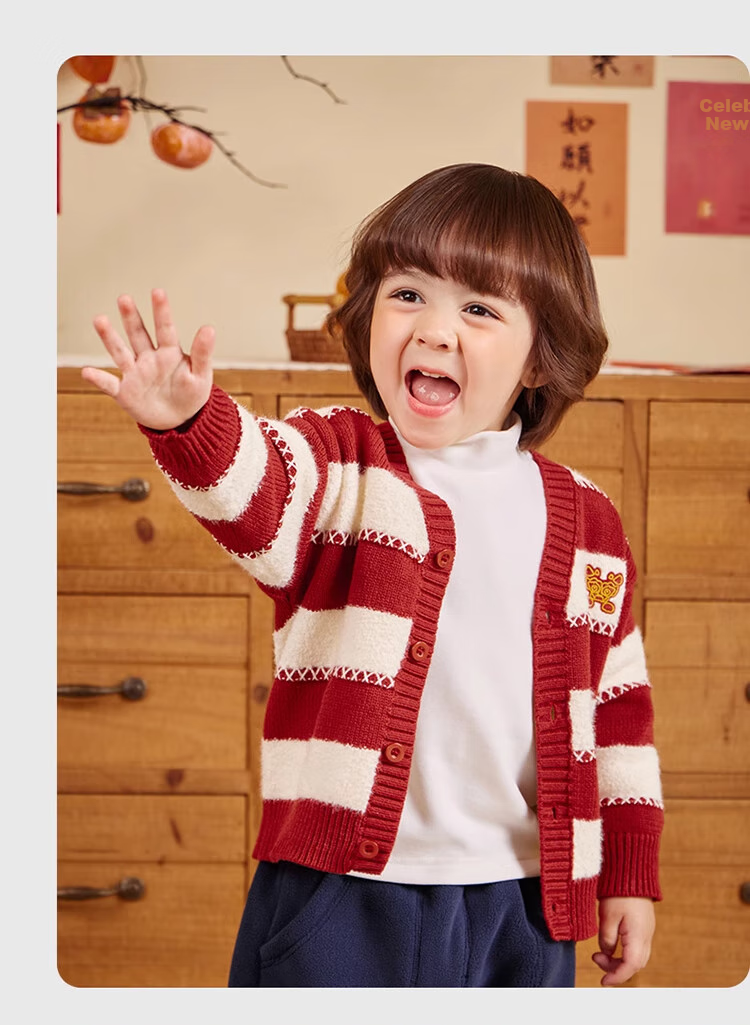 Ciciibear [Antibacterial, Anti-Static, Anti-Pilling] Baby Cardigan Sweater, New Year Winter Style, Thickened Warm Clothing, Boys' Outerwear 19