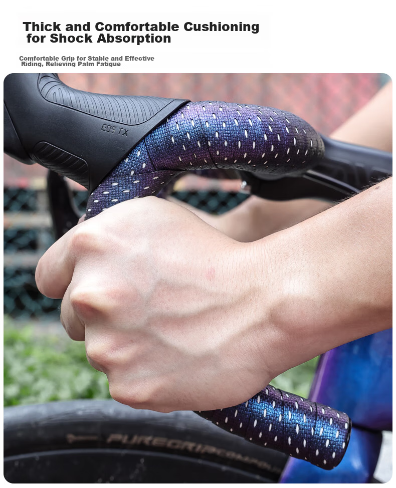 LEBYCLE Road Bike Handlebar Tape with Silicone Anti-Slip Dirt-Resistant Universal Handlebar Wrap for Bicycles, Cycling Accessories And Equipment 7