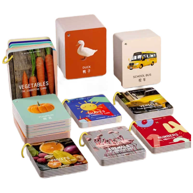 Leleyu Baby Cognitive Cards, Infant And Toddler Toys, Early Education Enlightenment, Picture Recognition Cards, Cognitive Cards for Boys And Girls, Birthday Gifts
