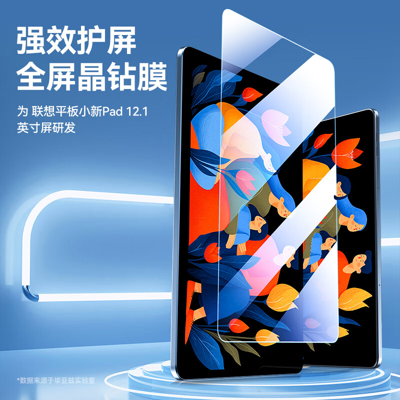 BIAZE Tempered Glass Screen Protector for Lenovo Pad 2025, Compatible with Lenovo Tablet 12.1-Inch HD Protective Film, Strong Anti-Fingerprint Wear-Resistant Scratch-Proof PM265