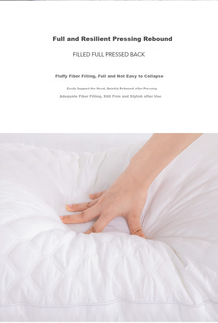 Dohia Home Textile Pillow, Class A Pure Cotton Hotel-Style Pillow Core, Adult Cervical Pillow, Height Approximately 8cm 4