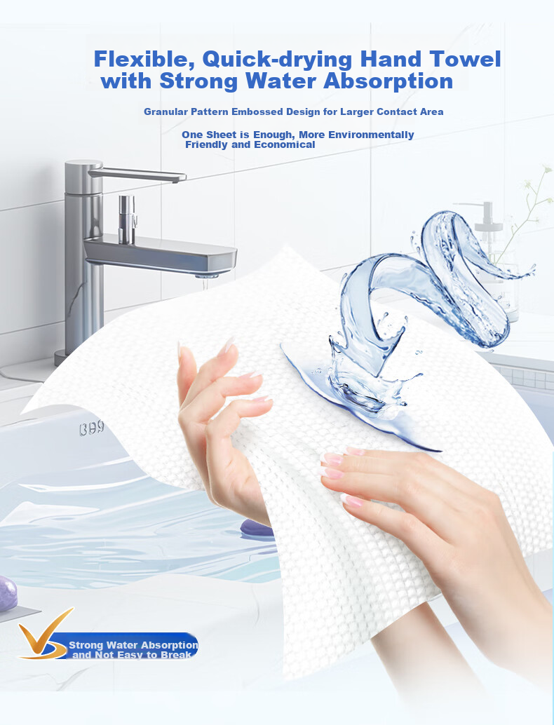 Feiyu Commercial Hand Towel Paper, 1-Ply, 120 Sheets*20 Packs, Quick-Drying Paper, for Hotels, Bathrooms, Shopping Malls, Kitchens, Whole Box CS621 6