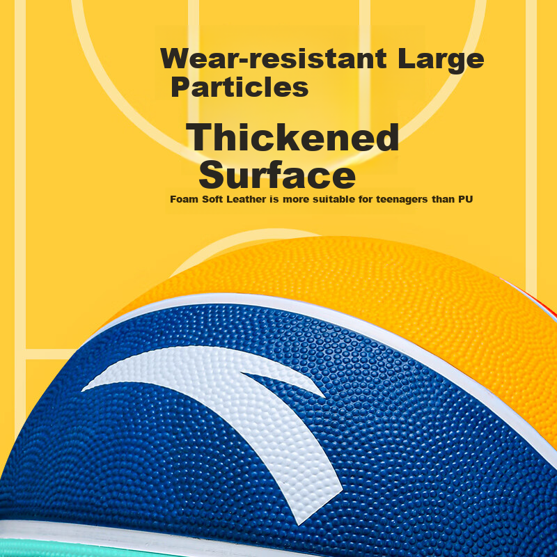 ANTA Basketball, Children's Size 5, for Indoor And Outdoor Use, Durable, Suitable for Cement Courts, Elementary School Students, Teenagers, Outdoor Rubber Ball