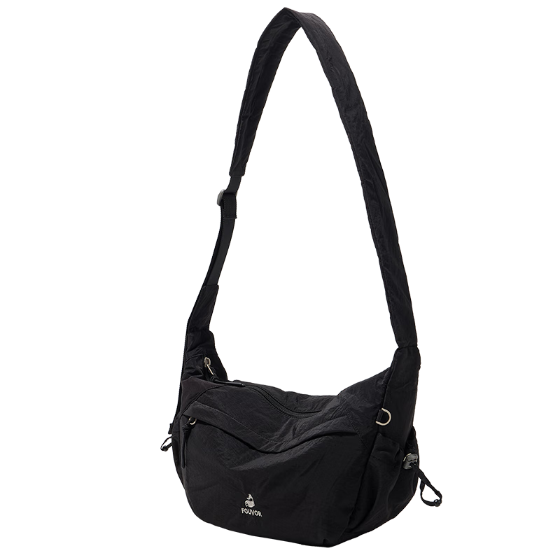 FOUVOR Fashion Crossbody Bag for Women New Large Capacity Shoulder Bag Lightweight Versatile Casual Canvas Bag Black