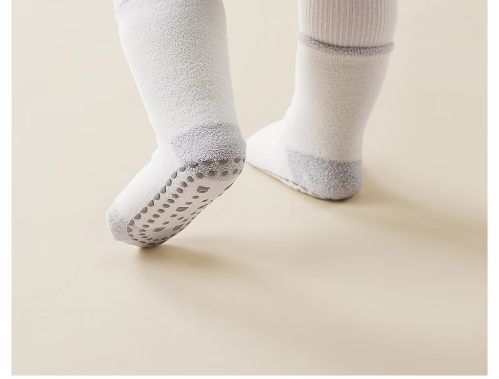 Beitais Baby Socks Autumn Winter Thickened Warm Newborn Double-Sided Fleece Cotton Socks Unisex Children's Class A Floor Socks 15