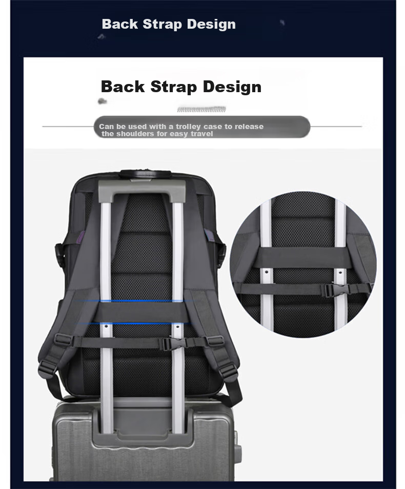 JEEP Backpack, Men's Business Light Luxury Laptop Bag, Large Capacity, Wet And Dry Separation Travel Bag for Business Trips, 17.3 Inches 8