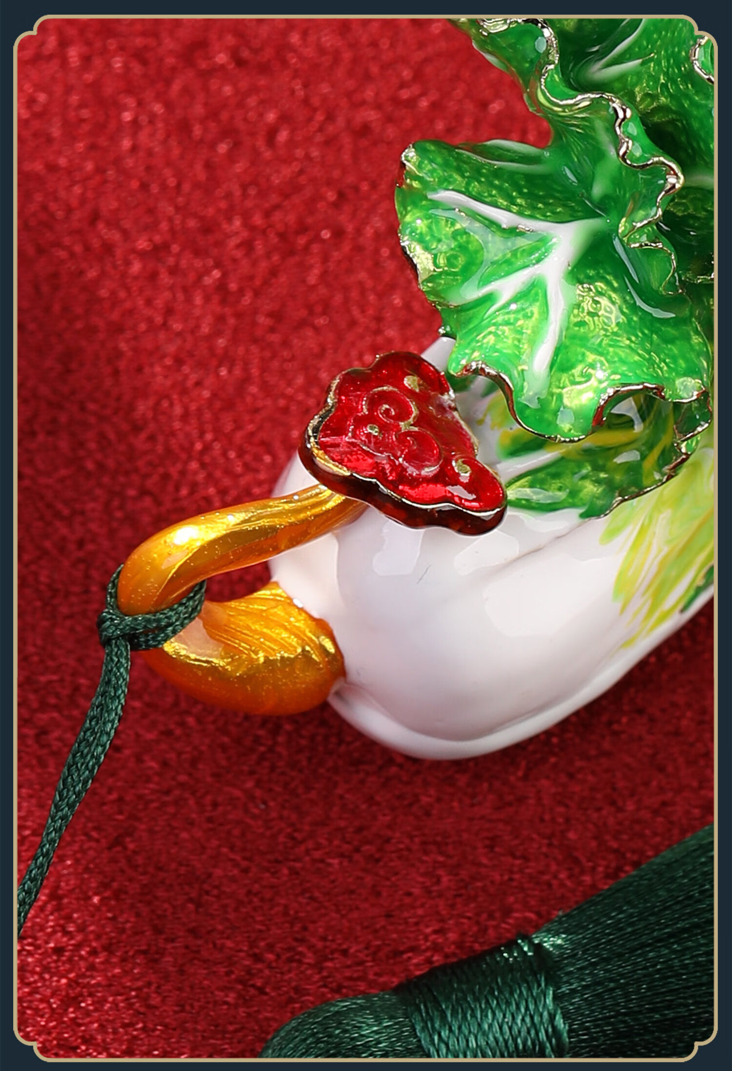 Daming Copper Craftsman Cabbage Pendant Wealth Gathering Fortune Handheld Car Hanging Creative Gift for Boyfriend and Father 6