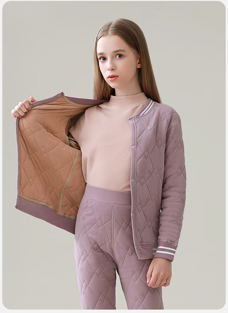 MiiOW Kids Thermal Underwear Boys School Uniform Essential Single Top Innerwear Autumn Winter Cotton Padded Shirt 8