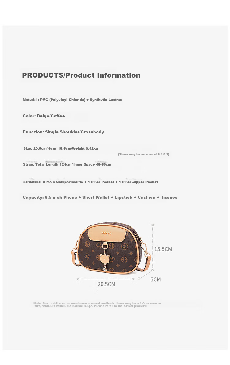 Aokang Women's Handbag, Trendy Phone Bag, Crossbody Shoulder Bag, Light Luxury Small Square Bag, Birthday And Mother's Day Gift for Girlfriend Or Wife 6