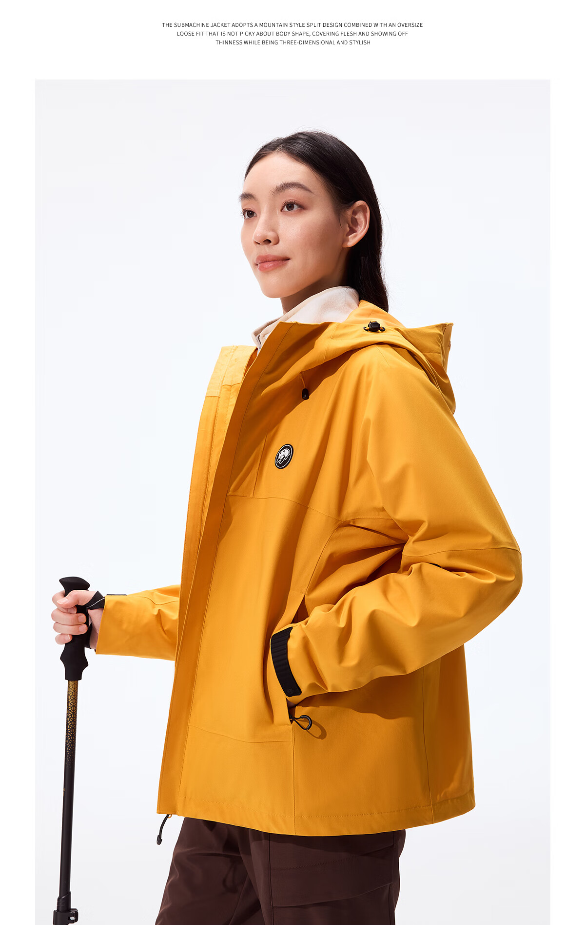Panda Zhang Yuxi Edition [Rain Shell MAX] 3-in-1 Men's Windproof and Rainproof Hiking Jacket Autumn Winter Mountaineering Coat for Women 19