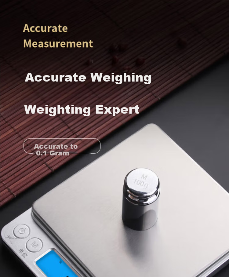 BJ Electronic Kitchen Scale Stainless Steel Weighing Surface Baking Scale Gram Scale Food Scale 3kg/0.1g Coffee Electronic Scale Gram Scale 1