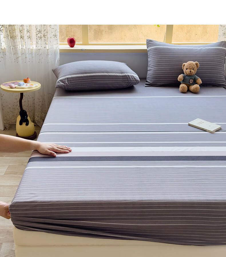 Grace Antibacterial Fitted Sheet Mattress Cover Sweat-Absorbing Breathable Mattress Protector for Dormitory 120x200cm Free Wings 4