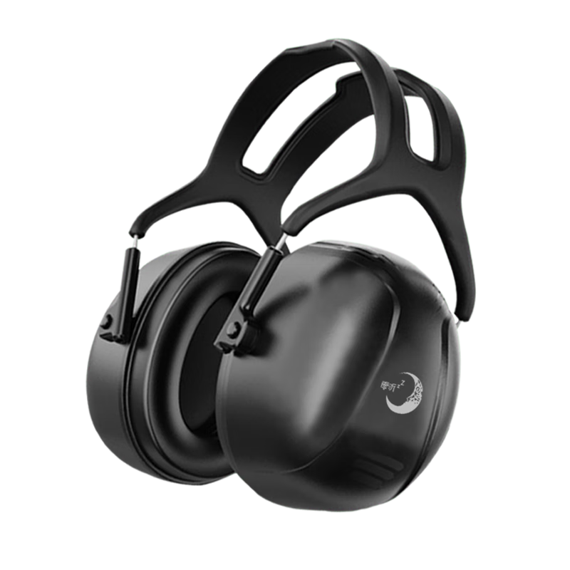 LingTing Noise-Isolating Ear Muffs Professional Sleep Noise Reduction Industrial-Grade Silent Headphones Black One Size Over-Ear