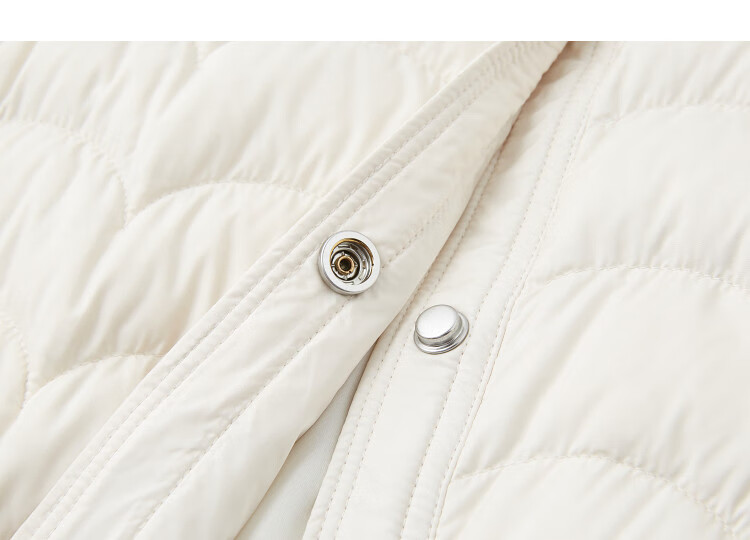 Dme [Light, Thin And Warm Combination] Winter Urban 90% Duck Down Lapel Wavy Pattern Quilted Front Short Back Long Women's down Jacket 4